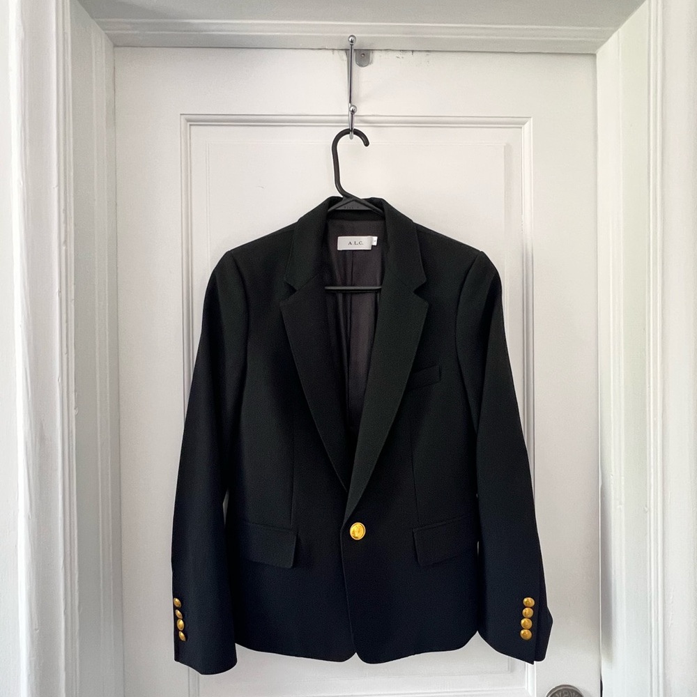 A.L.C. Black Blazer with Gold Buttons